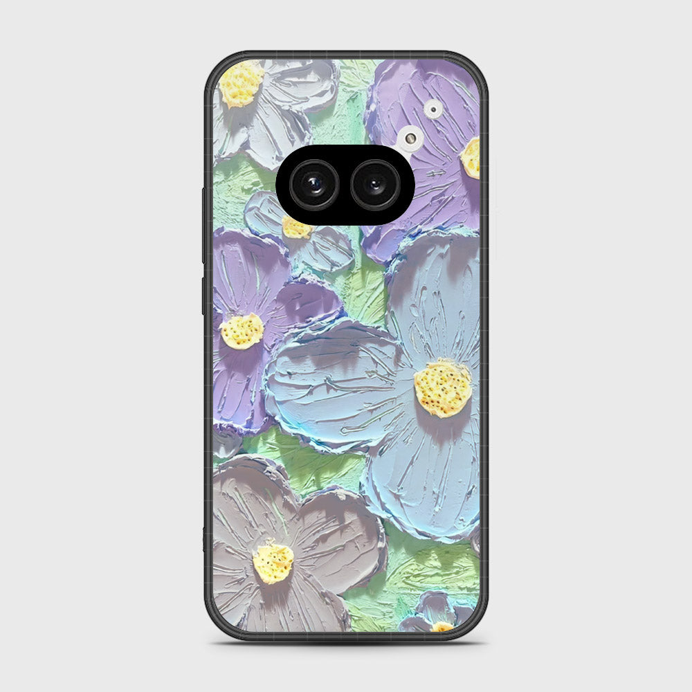 Nothing Phone 2a Plus Cover - Floral Series - Design 1 - Purple & Aqua - HQ Premium Shine Durable Shatterproof Case