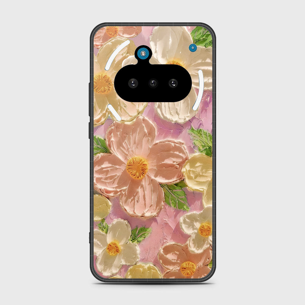 Nothing Phone 3a Cover - Floral Series - Design 11 - White & Green - HQ Premium Shine Durable Shatterproof Case