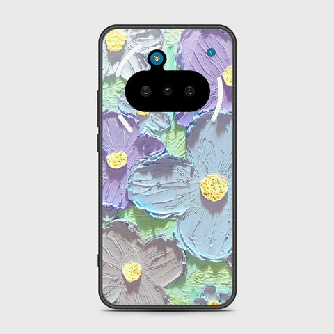 Nothing Phone 3a Cover - Floral Series - Design 1 - Purple & Aqua - HQ Premium Shine Durable Shatterproof Case