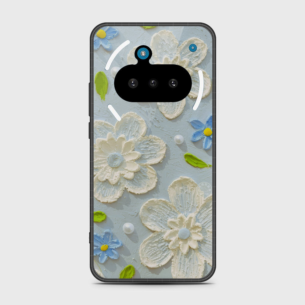 Nothing Phone 3a Cover - Floral Series - Design 3 - Sky Blue - HQ Premium Shine Durable Shatterproof Case