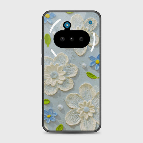 Nothing Phone 3a Cover - Floral Series - Design 3 - Sky Blue - HQ Premium Shine Durable Shatterproof Case