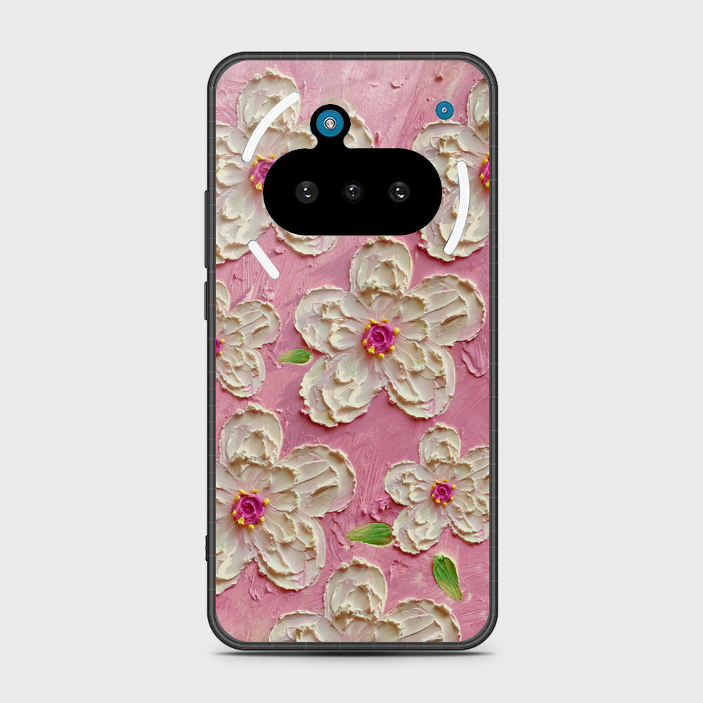 Nothing Phone 3a Cover - Floral Series - Design 5 - Pink & White - HQ Premium Shine Durable Shatterproof Case