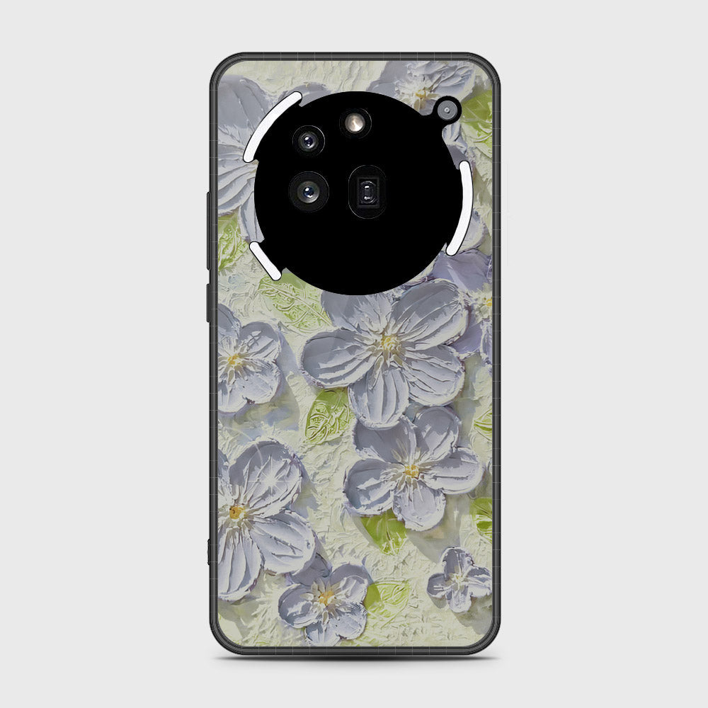 Nothing Phone 3a Pro Cover - Floral Series - Design 12 - Grey & Green - HQ Premium Shine Durable Shatterproof Case