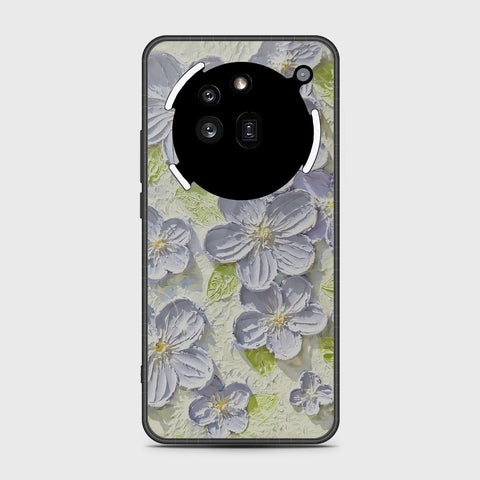 Nothing Phone 3a Pro Cover - Floral Series - Design 12 - Grey & Green - HQ Premium Shine Durable Shatterproof Case