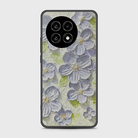 OnePlus 13R Cover - Floral Series - Design 12 - Grey & Green - HQ Premium Shine Durable Shatterproof Case