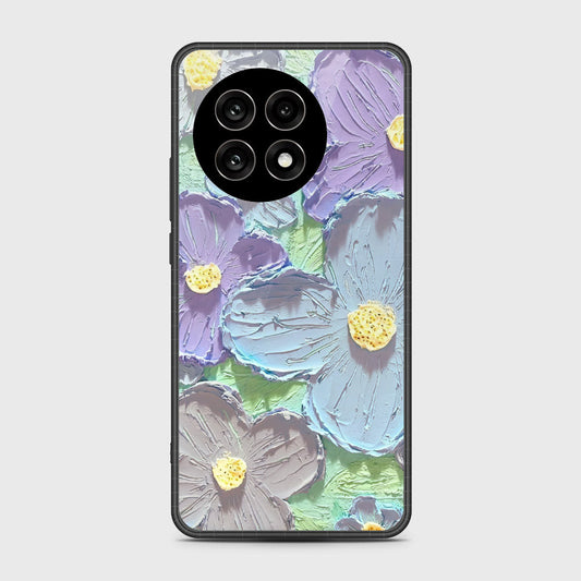 OnePlus 13R Cover - Floral Series - Design 1 - Purple & Aqua - HQ Premium Shine Durable Shatterproof Case