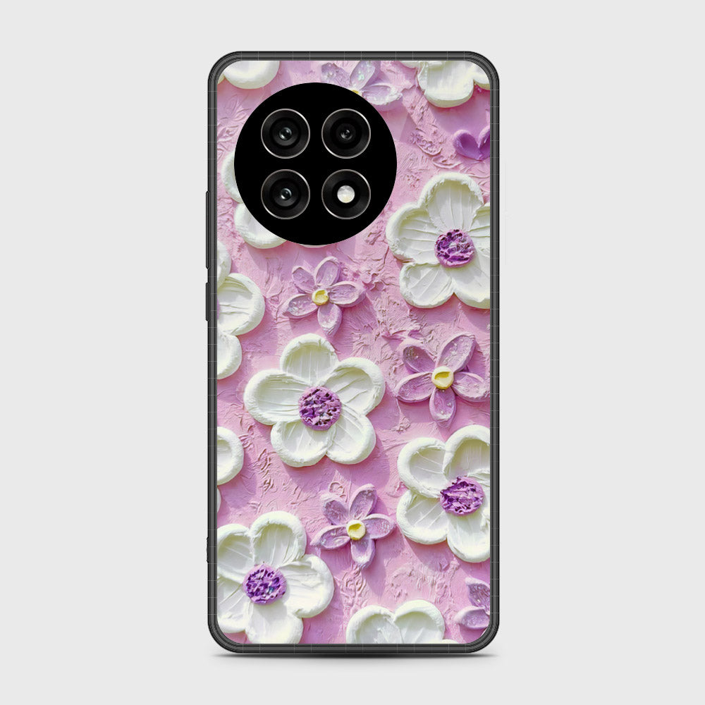 OnePlus 13R Cover - Floral Series - Design 4 - Purple & White - HQ Premium Shine Durable Shatterproof Case