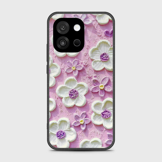 OnePlus 13T Cover - Floral Series - Design 4 - Purple & White - HQ Ultra Shine Premium Infinity Glass Soft Silicon Borders Case
