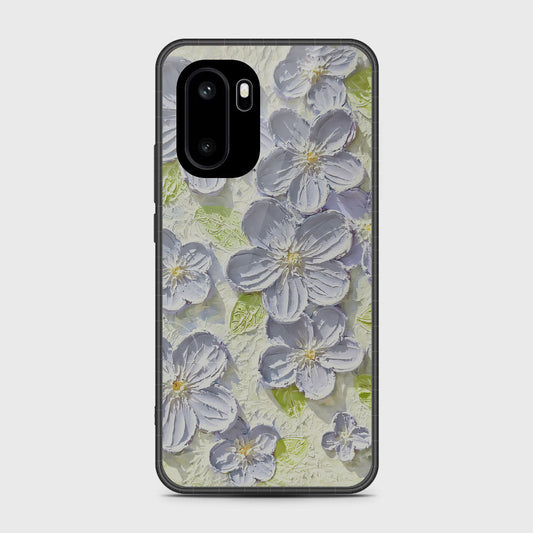 OnePlus Ace 6 Cover - Floral Series - Design 12 - Grey & Green - HQ Ultra Shine Premium Infinity Glass Soft Silicon Borders Case
