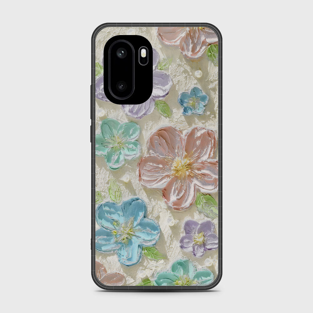 OnePlus Ace 6 Cover - Floral Series - Design 14 - Blue & Purple - HQ Ultra Shine Premium Infinity Glass Soft Silicon Borders Case