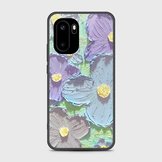 OnePlus Ace 6 Cover - Floral Series - Design 1 - Purple & Aqua - HQ Ultra Shine Premium Infinity Glass Soft Silicon Borders Case