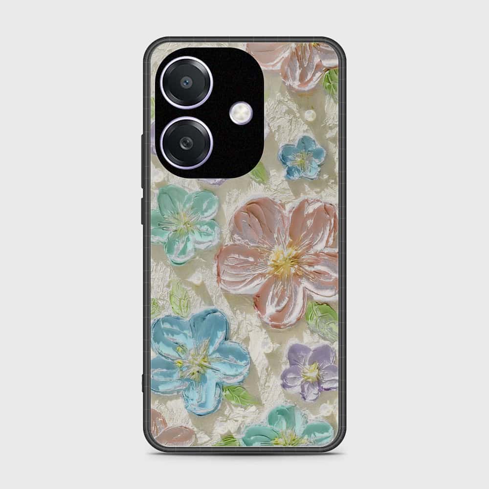 Oppo A3 4G Cover - Floral Series - Design 14 - Blue & Purple - HQ Premium Shine Durable Shatterproof Case