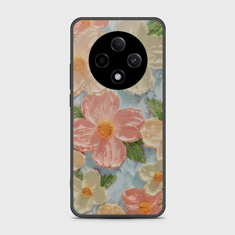 Oppo F27 Pro Cover - Floral Series - Design 16 - Cyan & Pink - HQ Premium Shine Durable Shatterproof Case