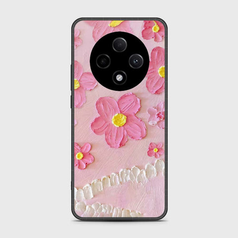 Oppo F27 Pro Cover - Floral Series - Design 2 - Pink - HQ Premium Shine Durable Shatterproof Case