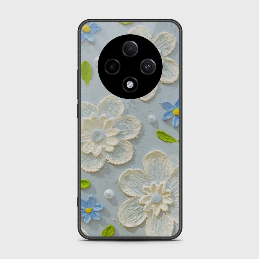 Oppo F27 Pro Plus Cover - Floral Series - Design 3 - Sky Blue - HQ Premium Shine Durable Shatterproof Case