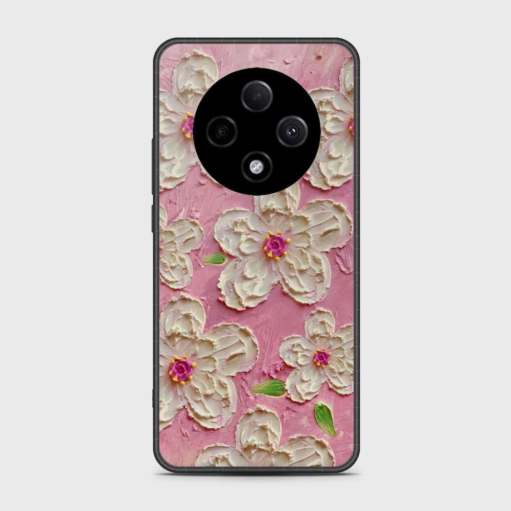 Oppo F27 Pro Plus Cover - Floral Series - Design 5 - Pink & White - HQ Premium Shine Durable Shatterproof Case