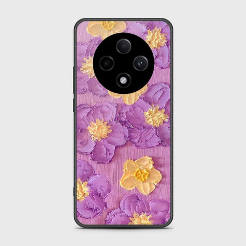 Oppo F27 Pro Cover - Floral Series - Design 8 - Purple & Yellow - HQ Premium Shine Durable Shatterproof Case