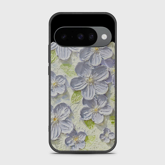 Google Pixel 10 Cover - Floral Series - Design 12 - Grey & Green - HQ Premium Shine Durable Shatterproof Case