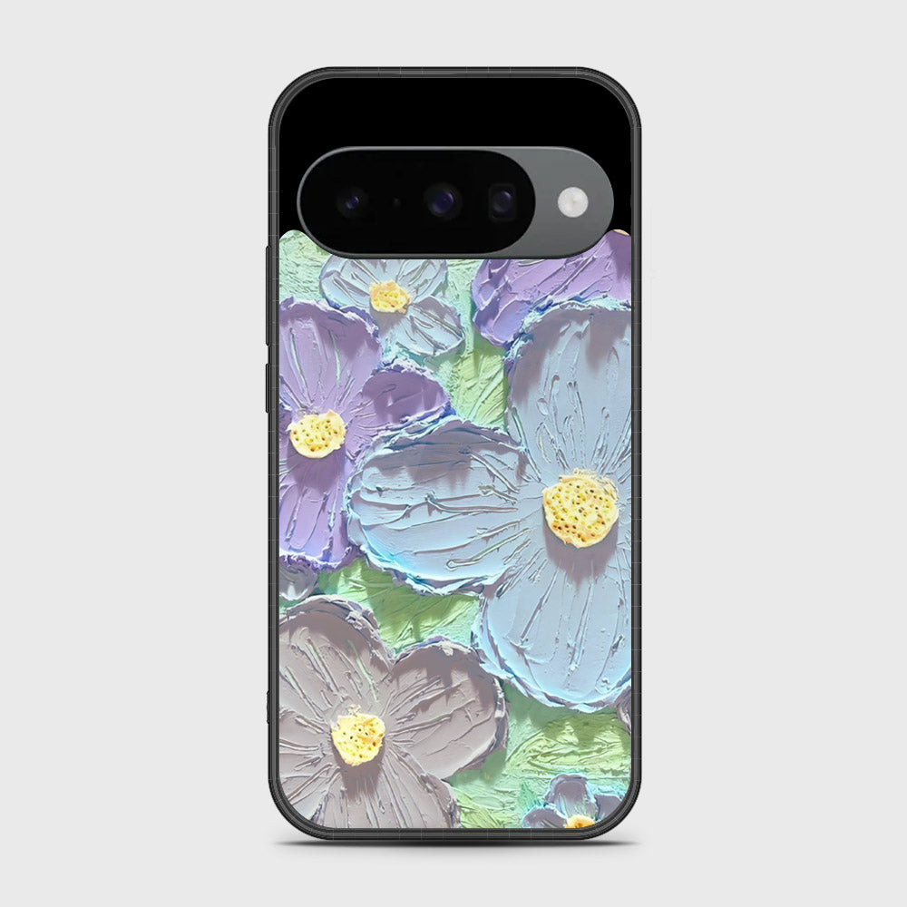 Google Pixel 10 Cover - Floral Series - Design 1 - Purple & Aqua - HQ Premium Shine Durable Shatterproof Case