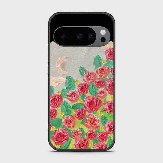 Google Pixel 10 Pro Cover - Floral Series - Design 10 - Red & Green - HQ Premium Shine Durable Shatterproof Case