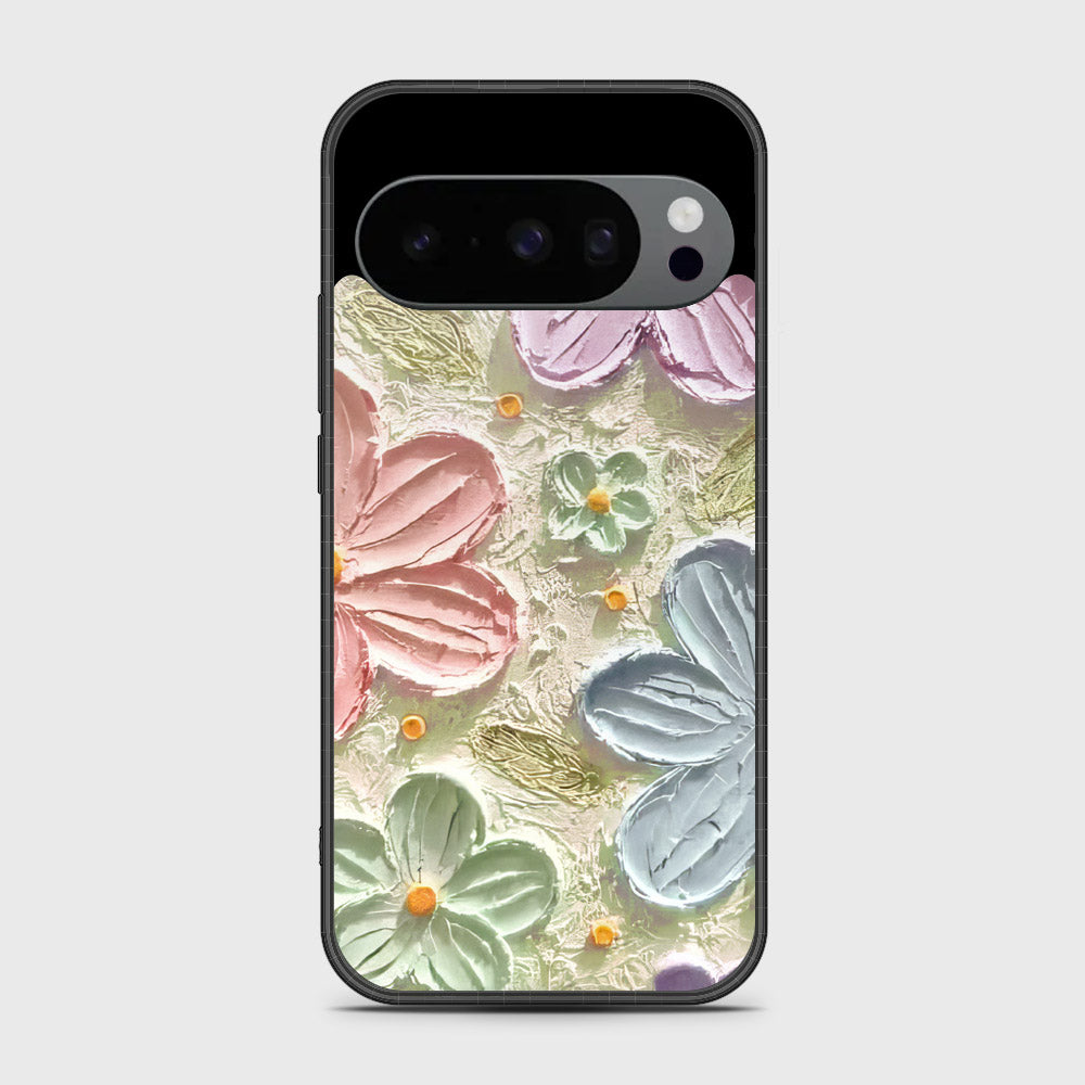 Google Pixel 10 Pro Cover - Floral Series - Design 15 - Blue & Green - HQ Premium Shine Durable Shatterproof Case
