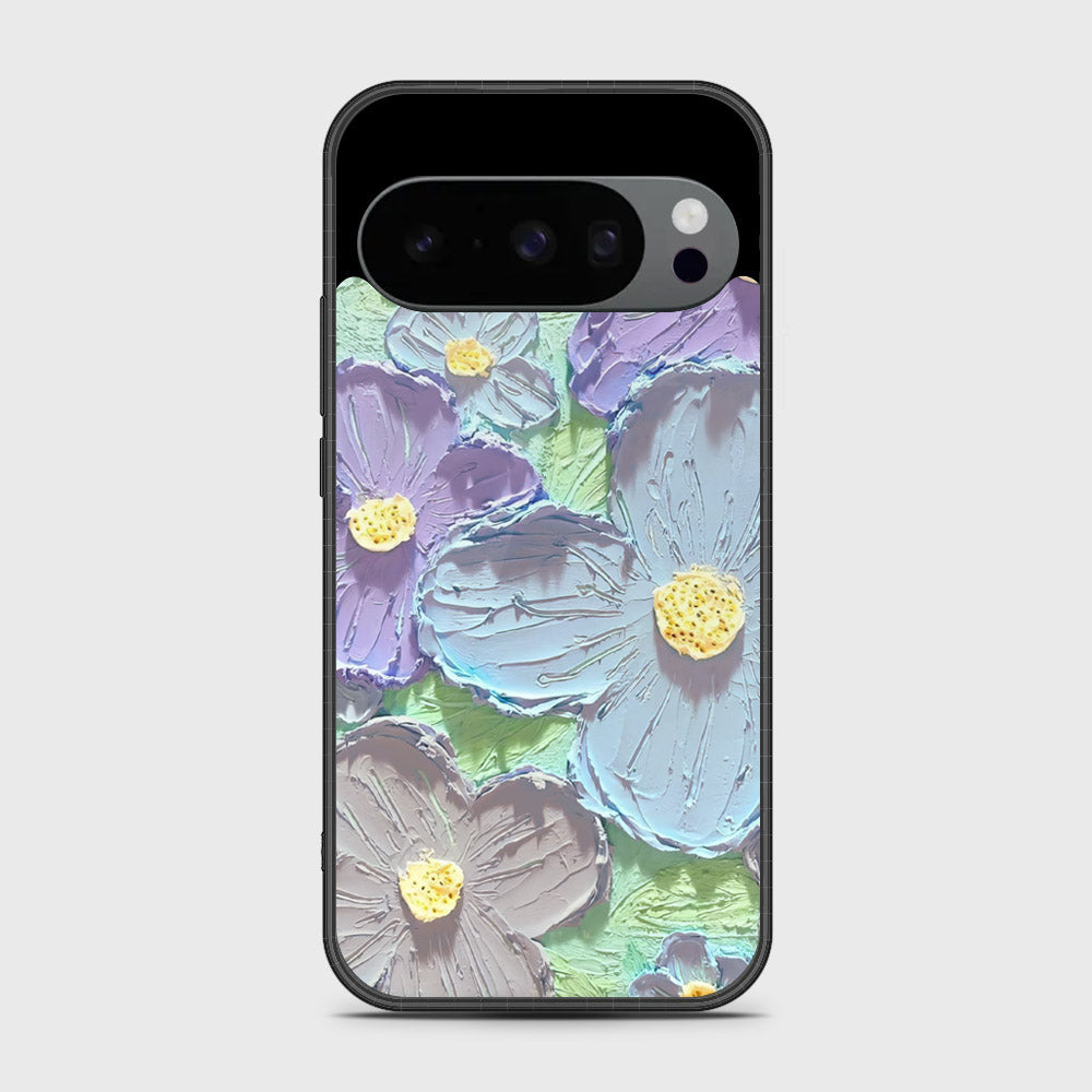Google Pixel 10 Pro XL Cover - Floral Series - Design 1 - Purple & Aqua - HQ Premium Shine Durable Shatterproof Case