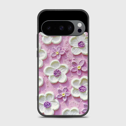 Google Pixel 10 Pro Cover - Floral Series - Design 4 - Purple & White - HQ Premium Shine Durable Shatterproof Case