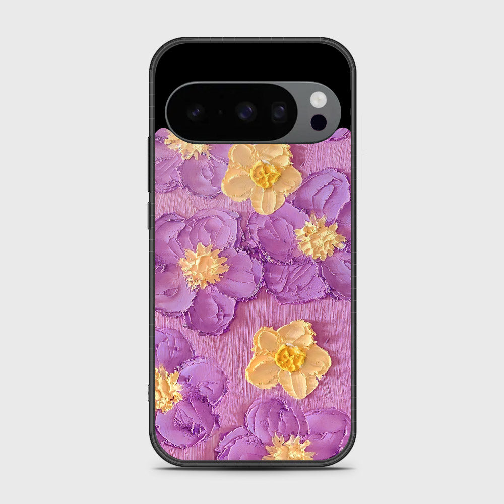 Google Pixel 10 Pro Cover - Floral Series - Design 8 - Purple & Yellow - HQ Premium Shine Durable Shatterproof Case