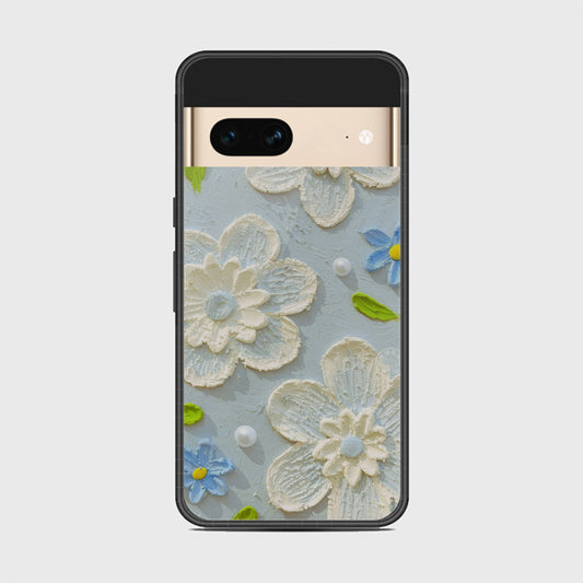 Google Pixel 7 Cover - Floral Series - Design 3 - Sky Blue - HQ Premium Shine Durable Shatterproof Case