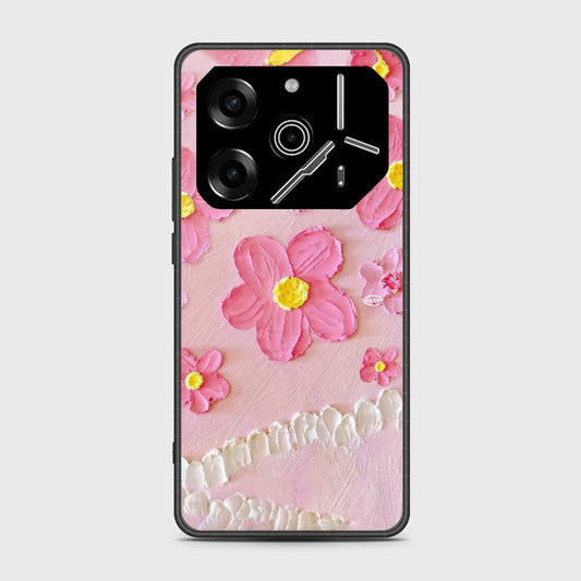Tecno Pova 6 Cover - Floral Series - Design 2 - Pink - HQ Premium Shine Durable Shatterproof Case