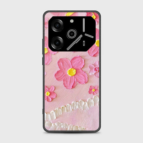 Tecno Pova 6 Cover - Floral Series - Design 2 - Pink - HQ Premium Shine Durable Shatterproof Case
