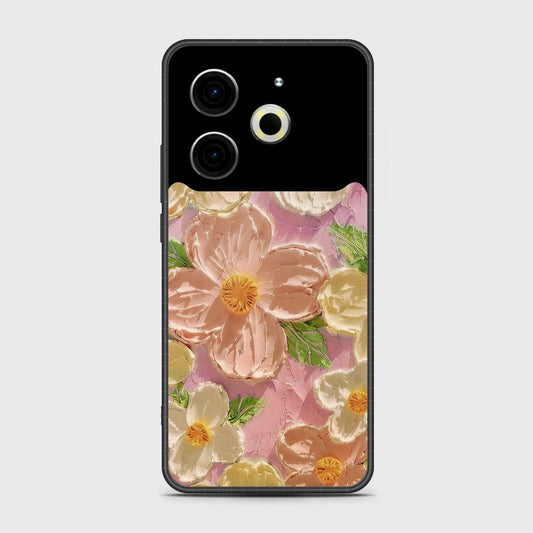 Tecno Pova 6 Neo Cover - Floral Series - Design 11 - White & Green - HQ Premium Shine Durable Shatterproof Case