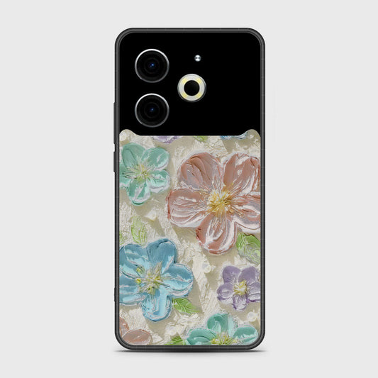 Tecno Pova 6 Neo Cover - Floral Series - Design 14 - Blue & Purple - HQ Premium Shine Durable Shatterproof Case