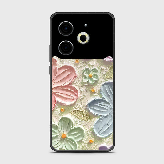 Tecno Pova 6 Neo Cover - Floral Series - Design 15 - Blue & Green - HQ Premium Shine Durable Shatterproof Case