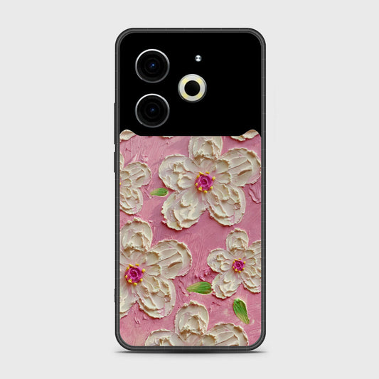 Tecno Pova 6 Neo Cover - Floral Series - Design 5 - Pink & White - HQ Premium Shine Durable Shatterproof Case
