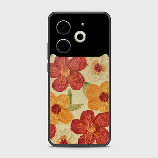 Tecno Pova 6 Neo Cover - Floral Series - Design 6 - Red & Orange - HQ Premium Shine Durable Shatterproof Case