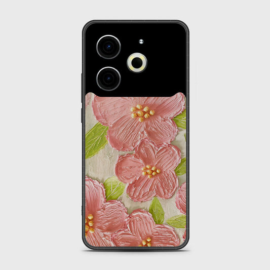 Tecno Pova 6 Neo Cover - Floral Series - Design 9 - Pink & Green - HQ Premium Shine Durable Shatterproof Case