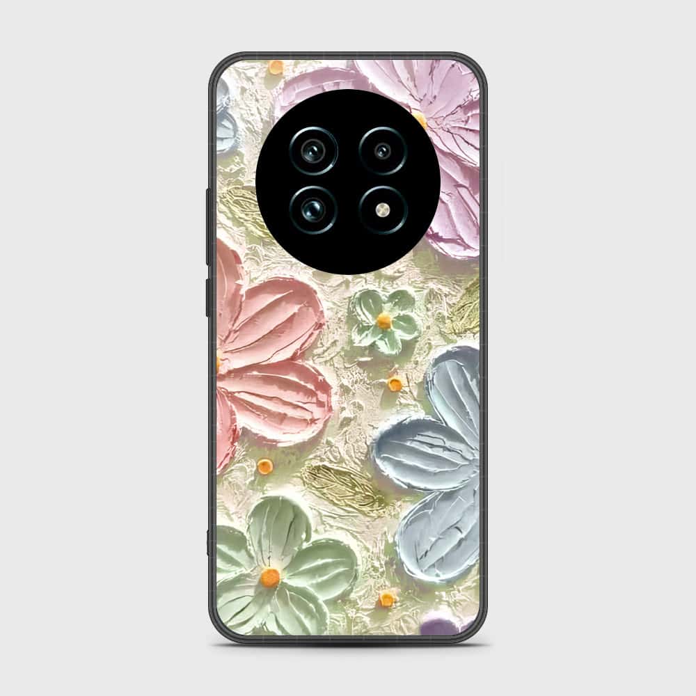 Realme 13 Plus 5G Cover - Floral Series - Design 15 - Blue & Green - HQ Premium Shine Durable Shatterproof Case