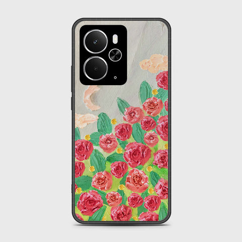 Realme 14 Cover - Floral Series - Design 10 - Red & Green - HQ Premium Shine Durable Shatterproof Case