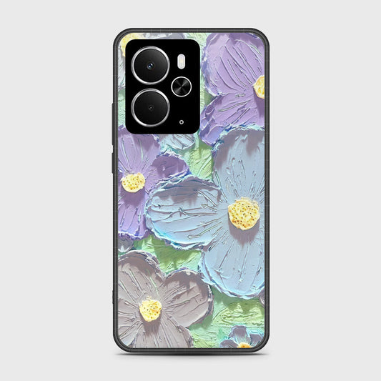 Realme 14 Cover - Floral Series - Design 1 - Purple & Aqua - HQ Premium Shine Durable Shatterproof Case