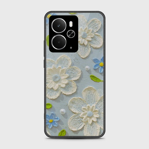 Realme 14 Cover - Floral Series - Design 3 - Sky Blue - HQ Premium Shine Durable Shatterproof Case