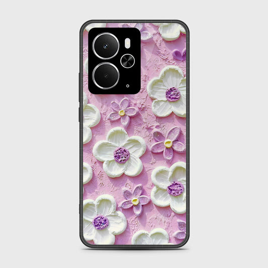 Realme 14 Cover - Floral Series - Design 4 - Purple & White - HQ Premium Shine Durable Shatterproof Case