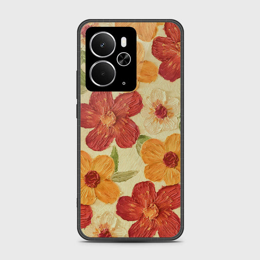 Realme 14 Cover - Floral Series - Design 6 - Red & Orange - HQ Premium Shine Durable Shatterproof Case