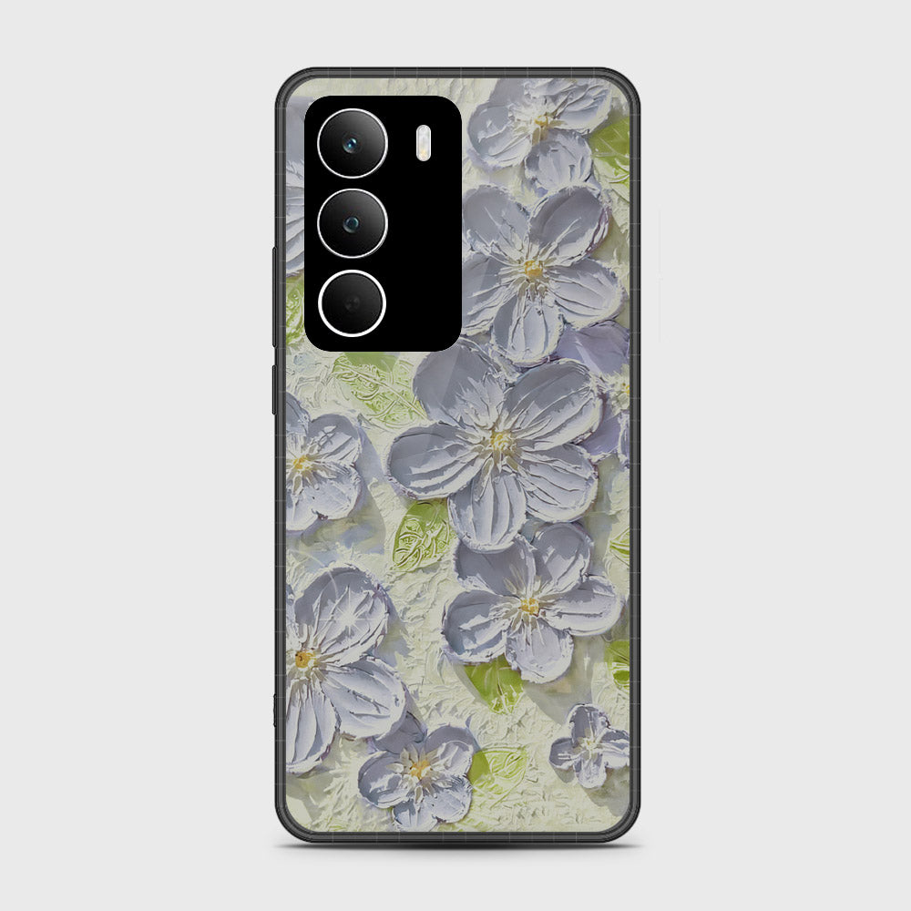 Realme C71 Cover - Floral Series - Design 12 - Grey & Green - HQ Premium Shine Durable Shatterproof Case