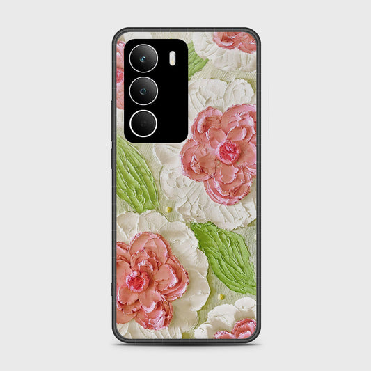 Realme C71 Cover - Floral Series - Design 13 - Offwhite & Green - HQ Premium Shine Durable Shatterproof Case