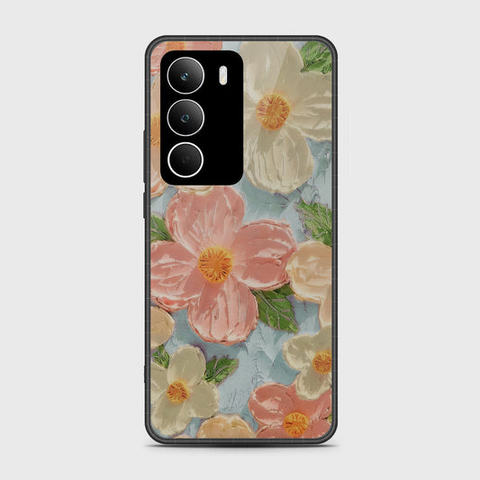 Realme C71 Cover - Floral Series - Design 16 - Cyan & Pink - HQ Premium Shine Durable Shatterproof Case