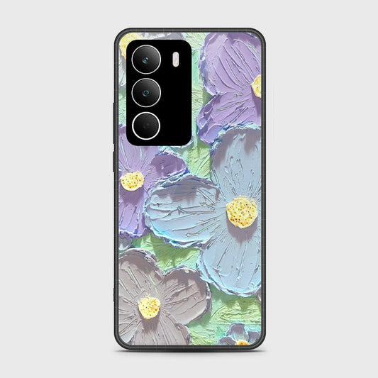 Realme C71 Cover - Floral Series - Design 1 - Purple & Aqua - HQ Premium Shine Durable Shatterproof Case