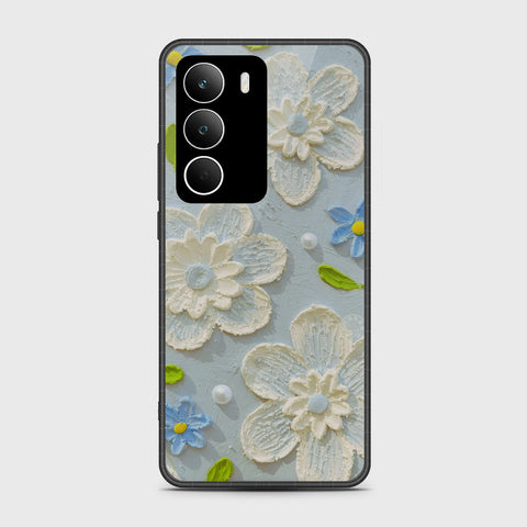 Realme C71 Cover - Floral Series - Design 3 - Sky Blue - HQ Premium Shine Durable Shatterproof Case