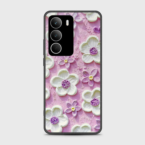 Realme C71 Cover - Floral Series - Design 4 - Purple & White - HQ Premium Shine Durable Shatterproof Case