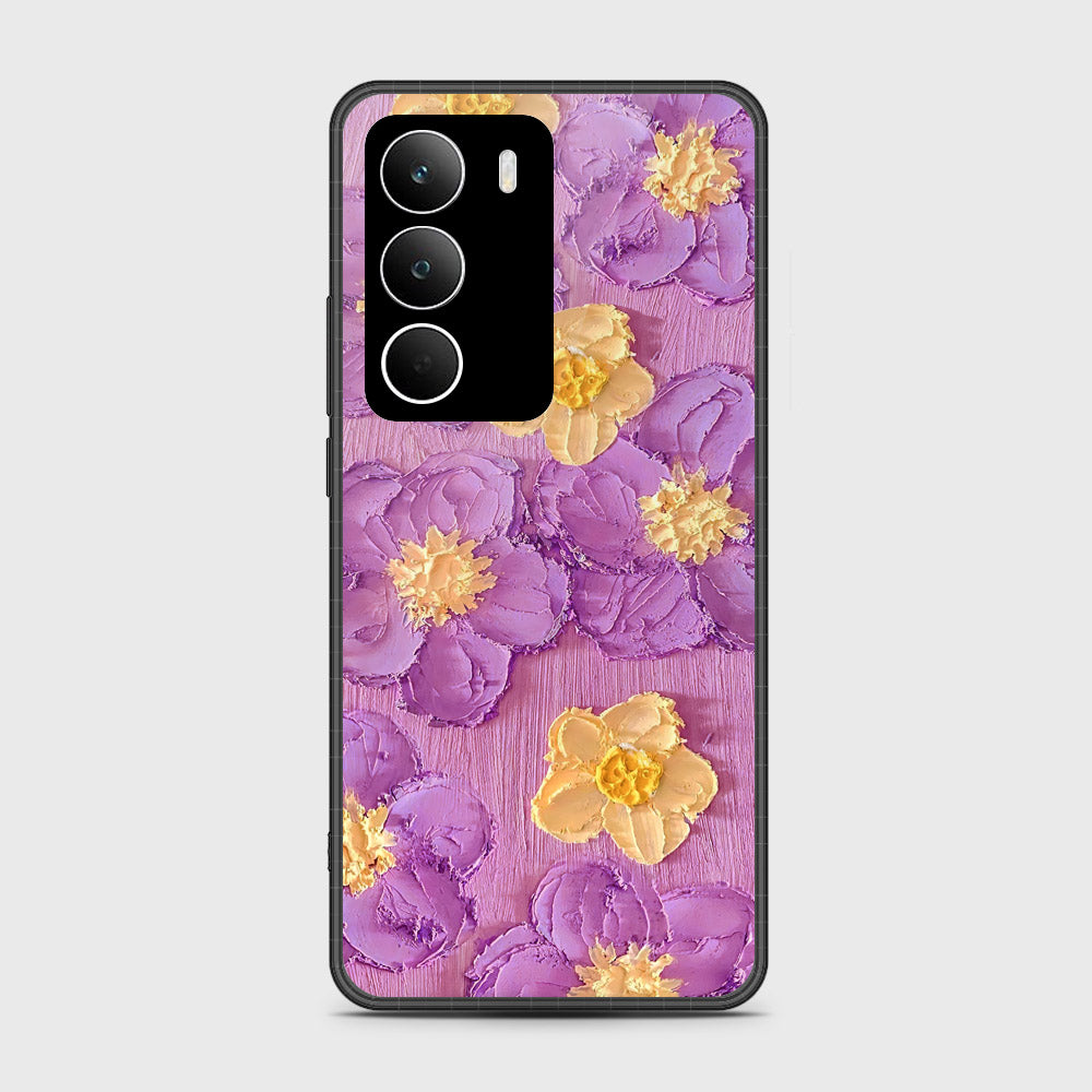 Realme C71 Cover - Floral Series - Design 8 - Purple & Yellow - HQ Premium Shine Durable Shatterproof Case